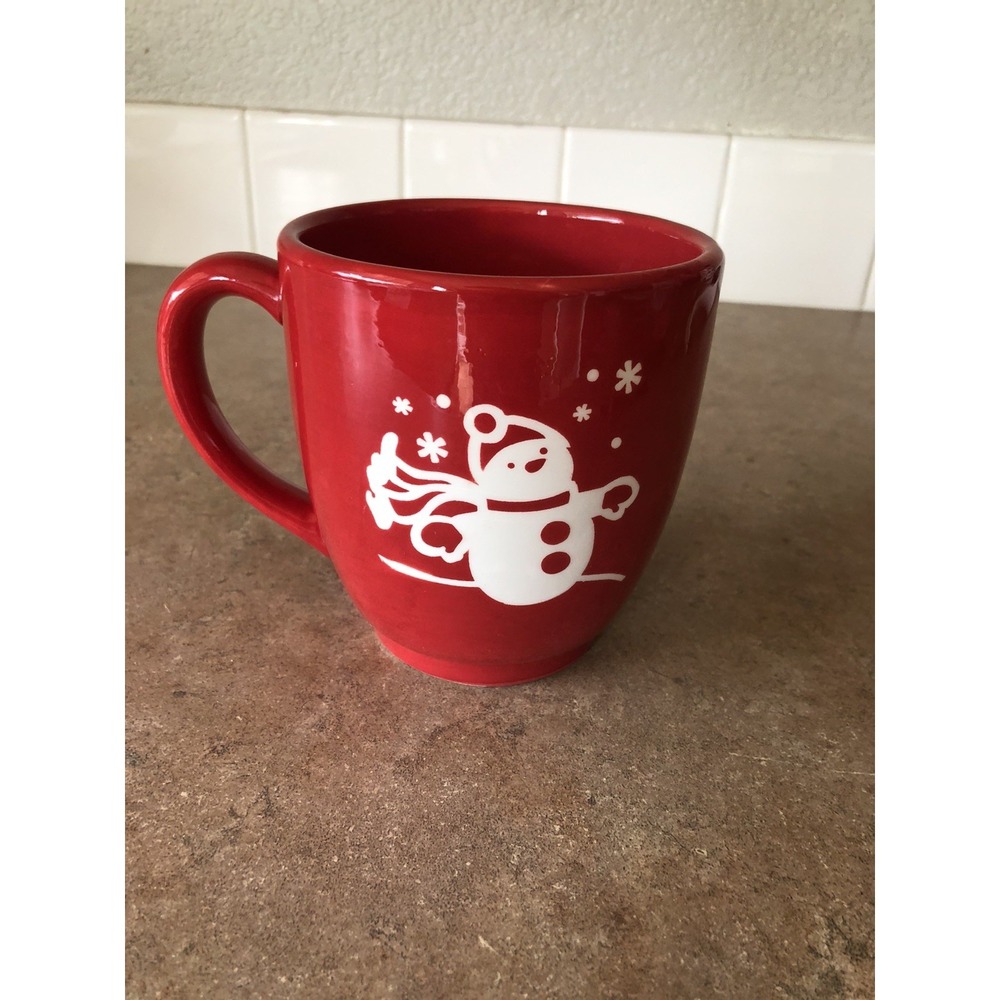 Target Red White Snowman‎ Coffee Cup Mug Tea Holiday Christmas